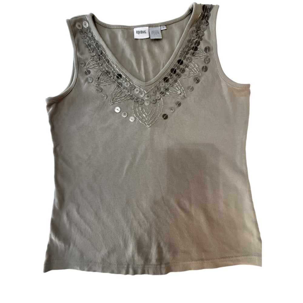 Together Embellished V-Neck Tank Top size Small